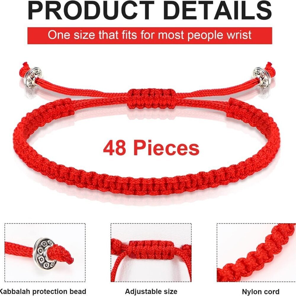 Red String Bracelets Bulk For Protection Good Luc… - image 2